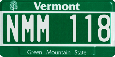 VT license plate NMM118