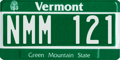 VT license plate NMM121