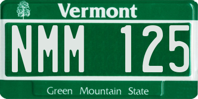 VT license plate NMM125