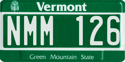 VT license plate NMM126