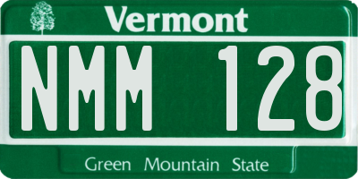 VT license plate NMM128