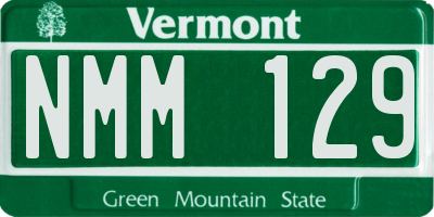 VT license plate NMM129
