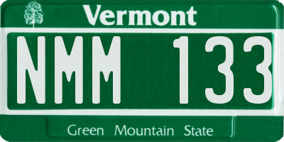 VT license plate NMM133