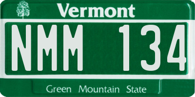 VT license plate NMM134