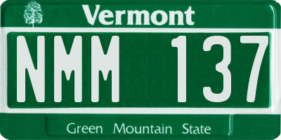 VT license plate NMM137