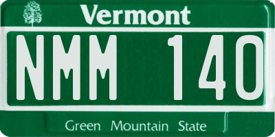 VT license plate NMM140
