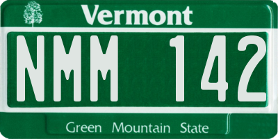 VT license plate NMM142