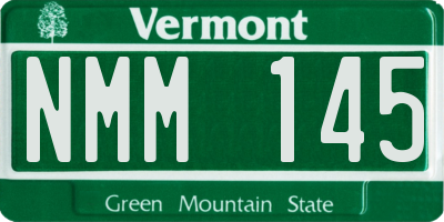 VT license plate NMM145