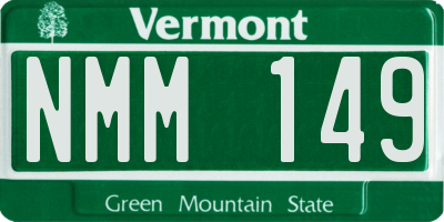 VT license plate NMM149