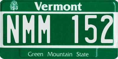 VT license plate NMM152