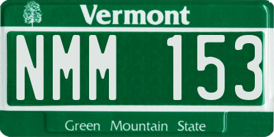 VT license plate NMM153