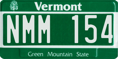 VT license plate NMM154