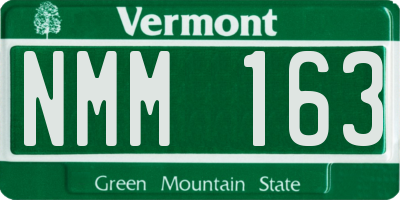 VT license plate NMM163