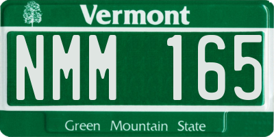 VT license plate NMM165