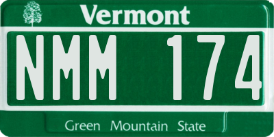 VT license plate NMM174