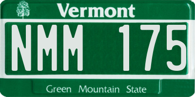 VT license plate NMM175