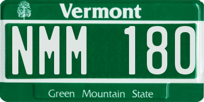 VT license plate NMM180
