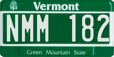 VT license plate NMM182
