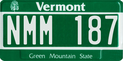 VT license plate NMM187