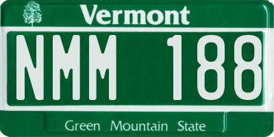 VT license plate NMM188