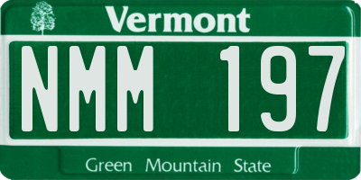 VT license plate NMM197