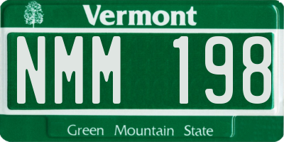 VT license plate NMM198