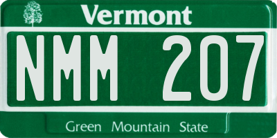 VT license plate NMM207