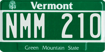 VT license plate NMM210
