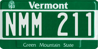VT license plate NMM211