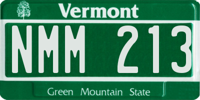 VT license plate NMM213