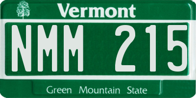 VT license plate NMM215