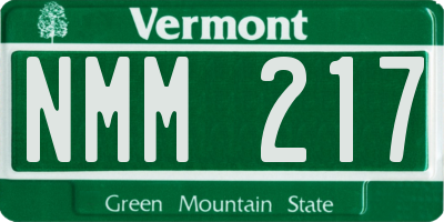 VT license plate NMM217