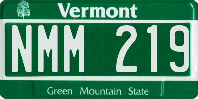 VT license plate NMM219