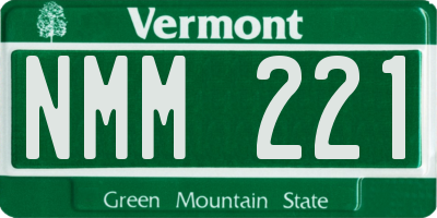 VT license plate NMM221