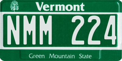 VT license plate NMM224