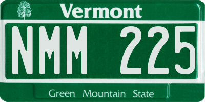 VT license plate NMM225