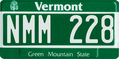 VT license plate NMM228