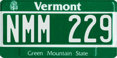 VT license plate NMM229