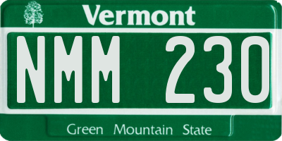 VT license plate NMM230