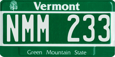 VT license plate NMM233