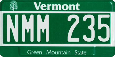 VT license plate NMM235
