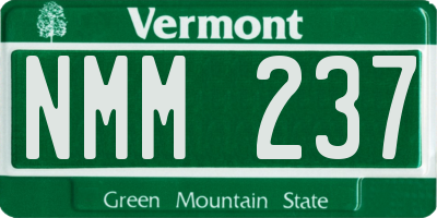 VT license plate NMM237