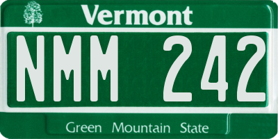 VT license plate NMM242