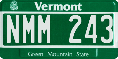 VT license plate NMM243