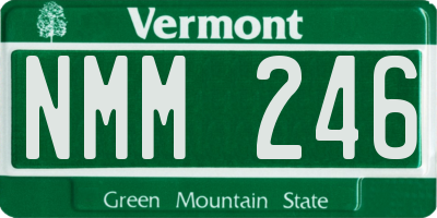 VT license plate NMM246