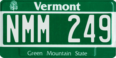 VT license plate NMM249