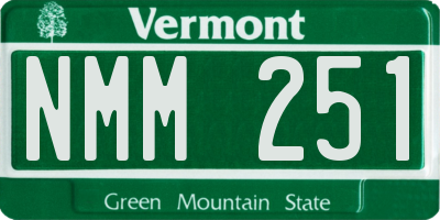 VT license plate NMM251