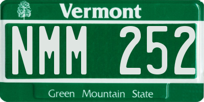 VT license plate NMM252