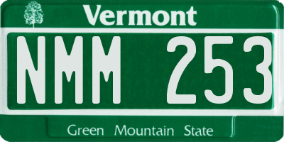 VT license plate NMM253