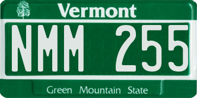 VT license plate NMM255